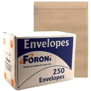 ENVELOPE SACO KRAFT 229x324mm CX. C/ 250 Unid. - FORONI