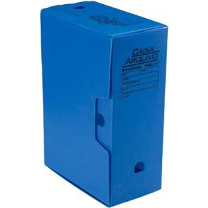 ARQUIVO MORTO PLÁSTICO 250x130x350mm AZUL - POLIBRAS