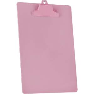 PRANCHETA ACRÍLICA A4 PRENDENDOR PLÁSTICO ROSA - ACRIMET