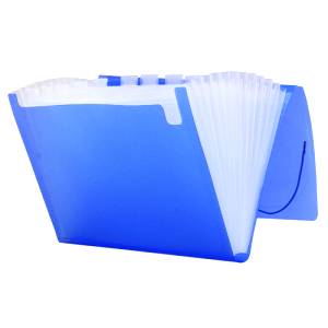 PASTA SANFONADA A4 C/ 12 DIVISÓRIAS AZUL- ACP 