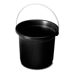 BALDE 8L RECYCLE PRETO PLASVALE