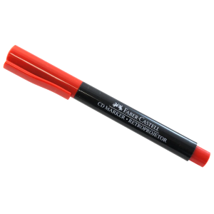MARCADOR RETRO PROJETOR 1.0mm VERMELHO - FABER CASTELL