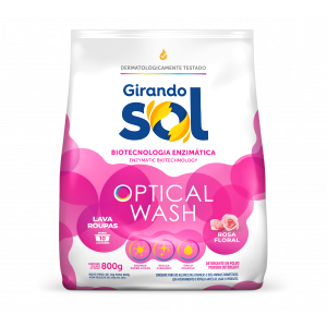 LAVA ROUPAS EM PÓ 800g ROSA FLORAL - GIRANDO SOL 