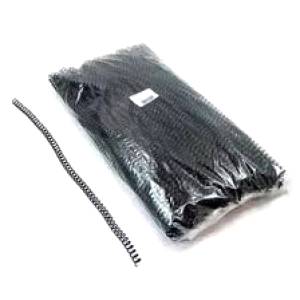 ESPIRAL PLÁSTICO 09mm PRETO C/ 100 Unid. - PLASPIRAL 