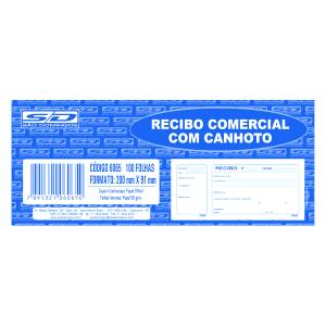 BLOCO RECIBO COMERCIAL C/ CANHOTO C/ 50Fls - SÃO DOMINGOS