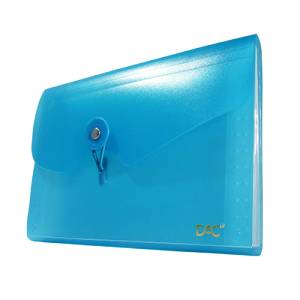 PASTA SANFONADA A6 186mm X 140mm 5 DIVISÓRIAS AZUL - DAC