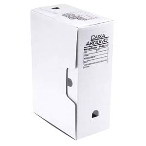 ARQUIVO MORTO PLÁSTICO 250x130x350mm BRANCO - POLIBRAS