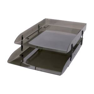 CAIXA CORRESPONDÊNCIA ACRÍLICA DUPLA ARTICULADA FUMÊ - DELLO