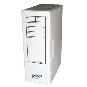 ARQUIVO MORTO PLÁSTICO 250x130x350mm BRANCO - POLYCART