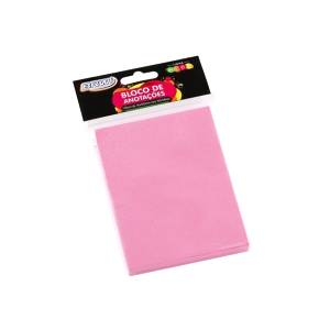 BLOCO ADESIVO 76x102mm ROSA NEON C/ 100Fls - BRW