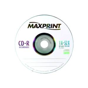 CD-R 700MB 80min. VELOCIDADE 52X (Unidade) - MAXPRINT