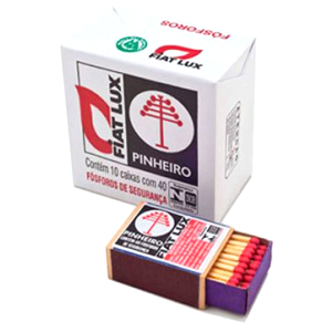 Fósforo Pinheiro 10cx com 40 palitos FIAT LUX