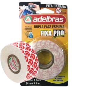 FITA DUPLA FACE ESPUMA FIXA PRO 24mmx2m - ADELBRAS