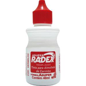 TINTA PARA CARIMBO VERMELHA 40ml ASUPER - RADEX