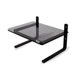 SUPORTE PARA MONITOR OFFICE PRETO, VIDRO FUME - RELIZA 