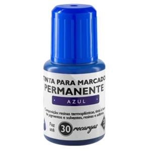 TINTA PARA MARCADOR PERMANENTE AZUL 20ml - BRW